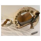 Vintage Raadvad Scandinavian Bread Slicer with Wooden Base