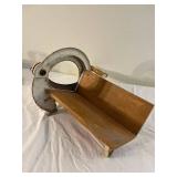 Vintage Raadvad Scandinavian Bread Slicer with Wooden Base