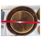 Set of 4 Vintage Wooden Bowls - Rustic Decor