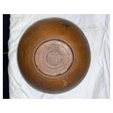 Set of 4 Vintage Wooden Bowls - Rustic Decor