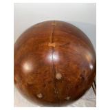 Set of 4 Vintage Wooden Bowls - Rustic Decor