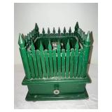 Vintage Green Picket Fence Christmas Tree Stand
