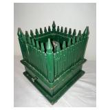 Vintage Green Picket Fence Christmas Tree Stand