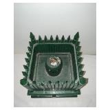 Vintage Green Picket Fence Christmas Tree Stand