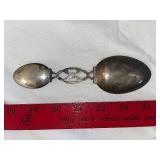 Vintage Sterling Silver Double-Sided Folding Spoon
