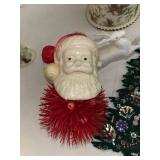 Vintage Christmas Decor Lot with Figurines, Tree, and Utensils