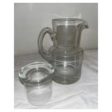 Clear Glass Pitcher with Lid Set