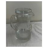 Clear Glass Pitcher with Lid Set