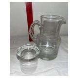 Clear Glass Pitcher with Lid Set