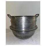 Large Vintage Metal Mixing Bowl Pot with Handles