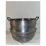 Large Vintage Metal Mixing Bowl Pot with Handles