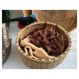 Collection of Woven Baskets - Mixed Materials and Colors