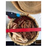 Collection of Woven Baskets - Mixed Materials and Colors