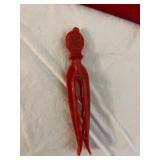 Vintage Needlepoint, Peg Dolls, Wire Chairs, Utensils Lot