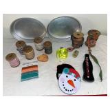 Crafting Lot: Ribbons, Cords, Decorative Tins & Coca-Cola Pen