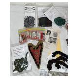 Mixed Lot of Fiber Arts Supplies - Yarn, Thread, Embellishments