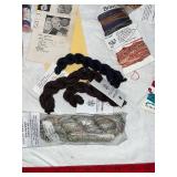 Mixed Lot of Fiber Arts Supplies - Yarn, Thread, Embellishments