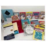 Mixed Lot of Puzzle Books, Coloring Books, and Notepads