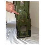 Antique Wooden Hand-Painted Dollhouse Church with Stained Glass