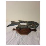 Antique Double-Headed Eagle Wall Hanging with Cross Motif