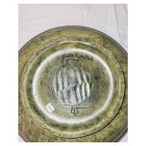 Scandinavian Wood Carved Handpainted Bowl with Floral Design