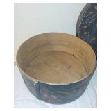 Antique Norwegian Bentwood Tine Box with Floral Design