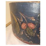 Antique Norwegian Bentwood Tine Box with Floral Design