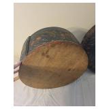 Antique Norwegian Bentwood Tine Box with Floral Design