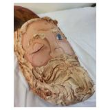 Handmade Wooden Shoe with Santa Face Decoration