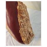 Handmade Wooden Shoe with Santa Face Decoration