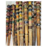 Lot of Vintage Painted Wooden Spindles - Antique Home Decor
