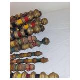 Lot of Vintage Painted Wooden Spindles - Antique Home Decor