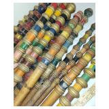 Lot of Vintage Painted Wooden Spindles - Antique Home Decor