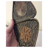 Antique Bellows with Carved Detail - Marked c1741