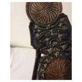 Antique Bellows with Carved Detail - Marked c1741