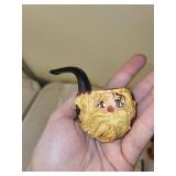 Set of Handmade Santa Face Smoking Pipes - Unique Collectible