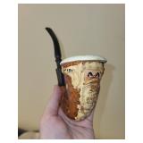 Set of Handmade Santa Face Smoking Pipes - Unique Collectible