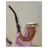 Set of Handmade Santa Face Smoking Pipes - Unique Collectible