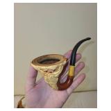 Set of Handmade Santa Face Smoking Pipes - Unique Collectible