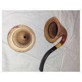 Set of Handmade Santa Face Smoking Pipes - Unique Collectible