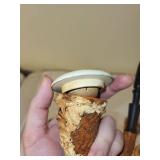 Set of Handmade Santa Face Smoking Pipes - Unique Collectible