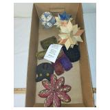Lot of Handmade Fabric Pincushions, Patchwork Stars & Knitted Bear