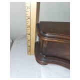 Vintage Curved Wooden Desk Organizer with Drawer