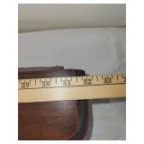 Vintage Curved Wooden Desk Organizer with Drawer