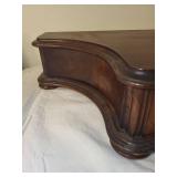 Vintage Curved Wooden Desk Organizer with Drawer