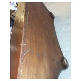 Vintage Curved Wooden Desk Organizer with Drawer