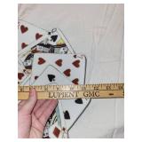 Playing Cards Design Porcelain Plate with Asian Marks