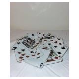 Playing Cards Design Porcelain Plate with Asian Marks