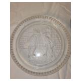 Vintage Etched Glass Cheese Dome 