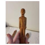 Antique Handcrafted Wooden Utensils Collection - Spoons & Knife